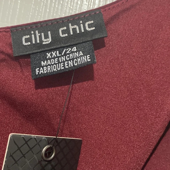 City Chic Dreaming Dress - Pomegranate Size XXl / 24 - Picture 4 of 7